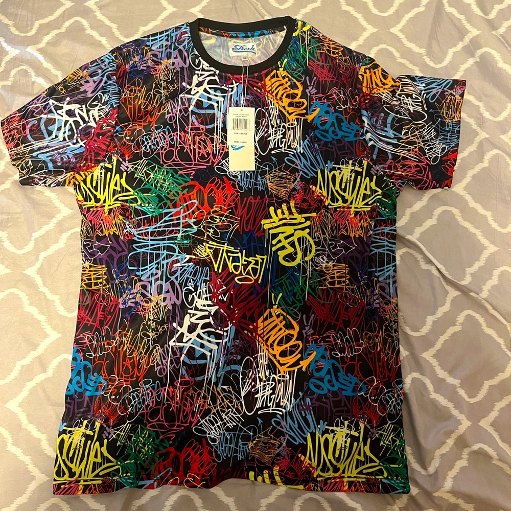 Brand new Fresh Prints of Bel Air multi colour T-shirt (X-Large)